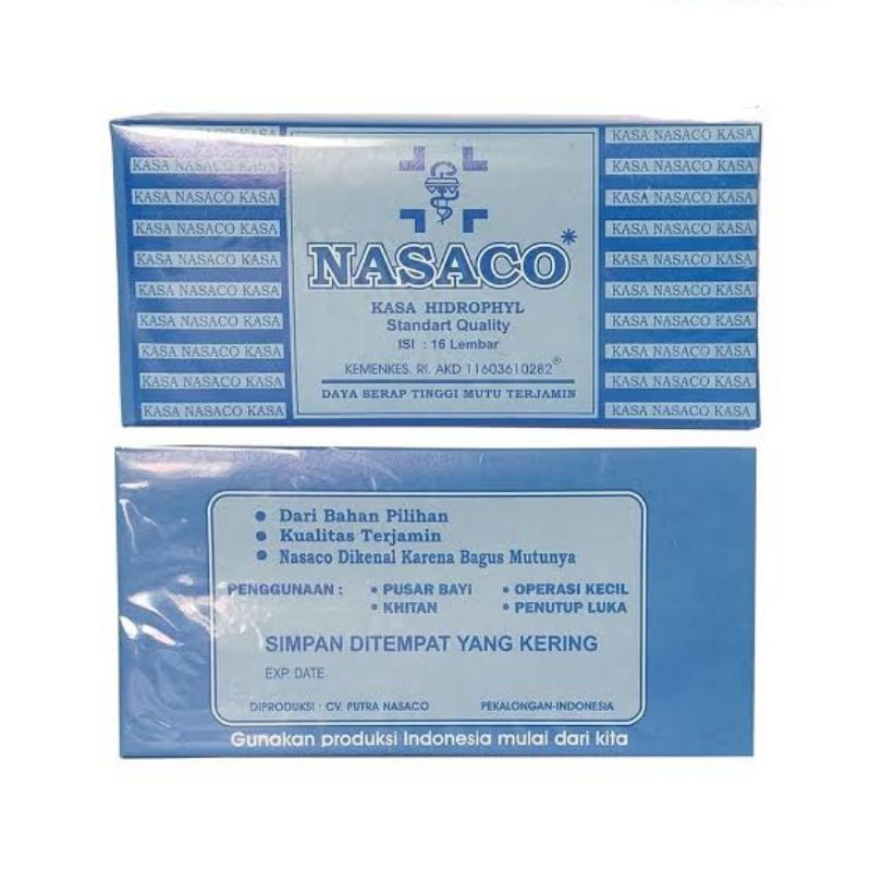 Jual Kasa Steril Nasaco Hidrophyl Hidrofil Hydrofil Isi 16 Lembar