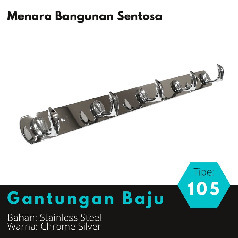 Jual Gantungan Baju Stainless Lumba Lumba Kapstok Handuk Kamar