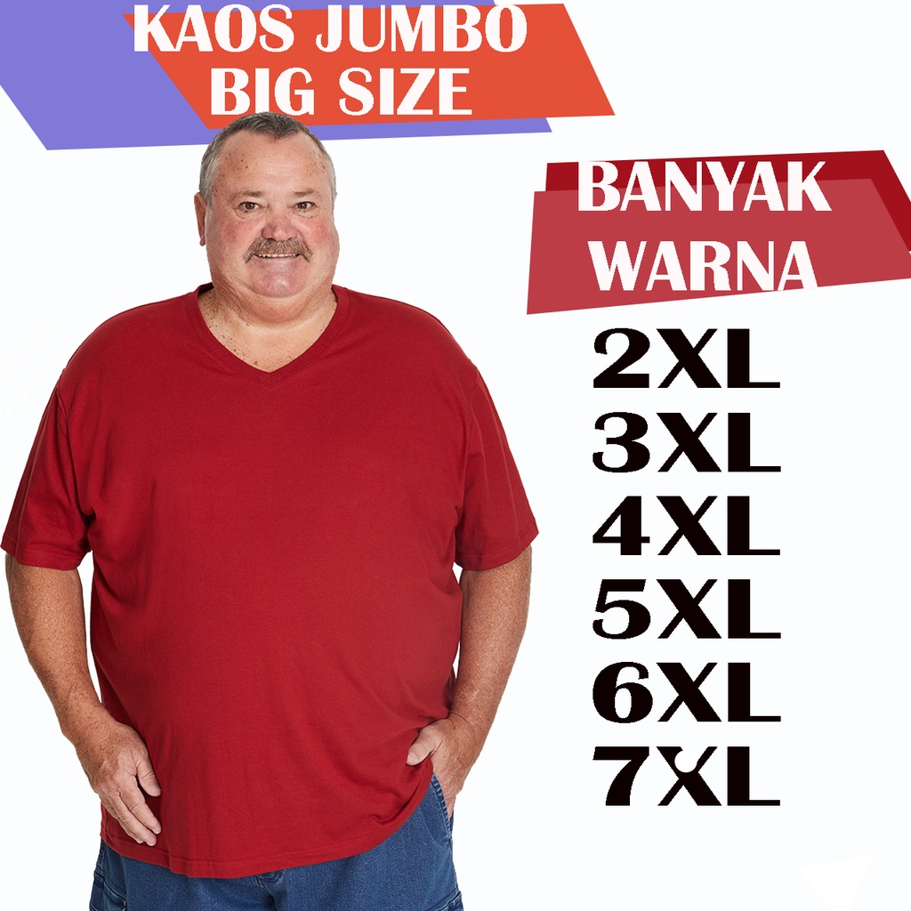 Jual Kaos Polos Jumbo Big Size Pria Wanita Ukuran Super Jumbo Xl Xl