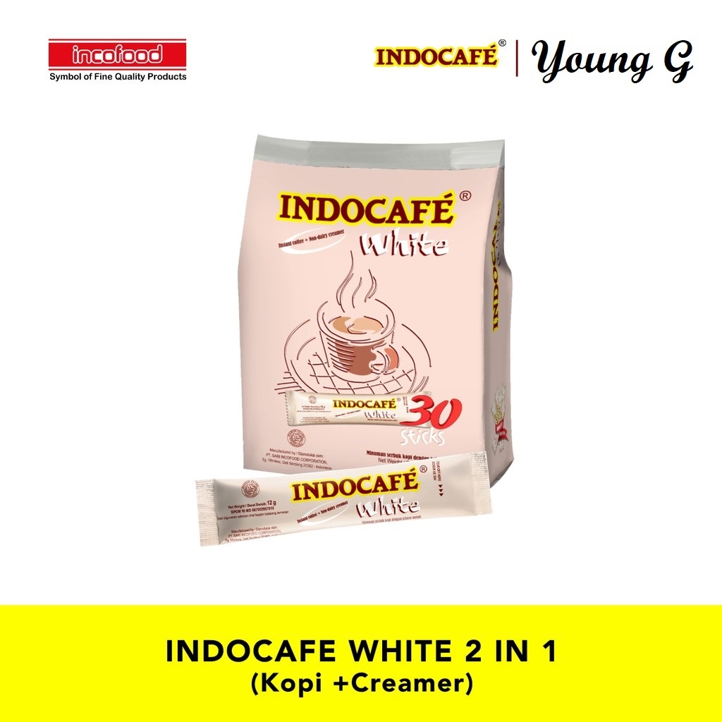 Jual Indocafe White Coffee 30 Sticks No Sugar Kopi Putih Bebas Gula