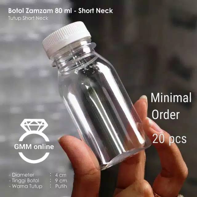 Jual Botol Zam Zam 80ml Botol Plastik Botol Kapsul Botol Minyak Tutup