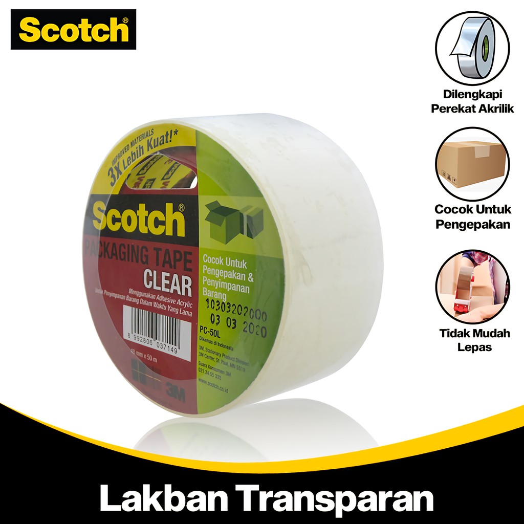 Jual M Scotch Isolasi Lakban Bening Mm X M Opp Packaging Tape