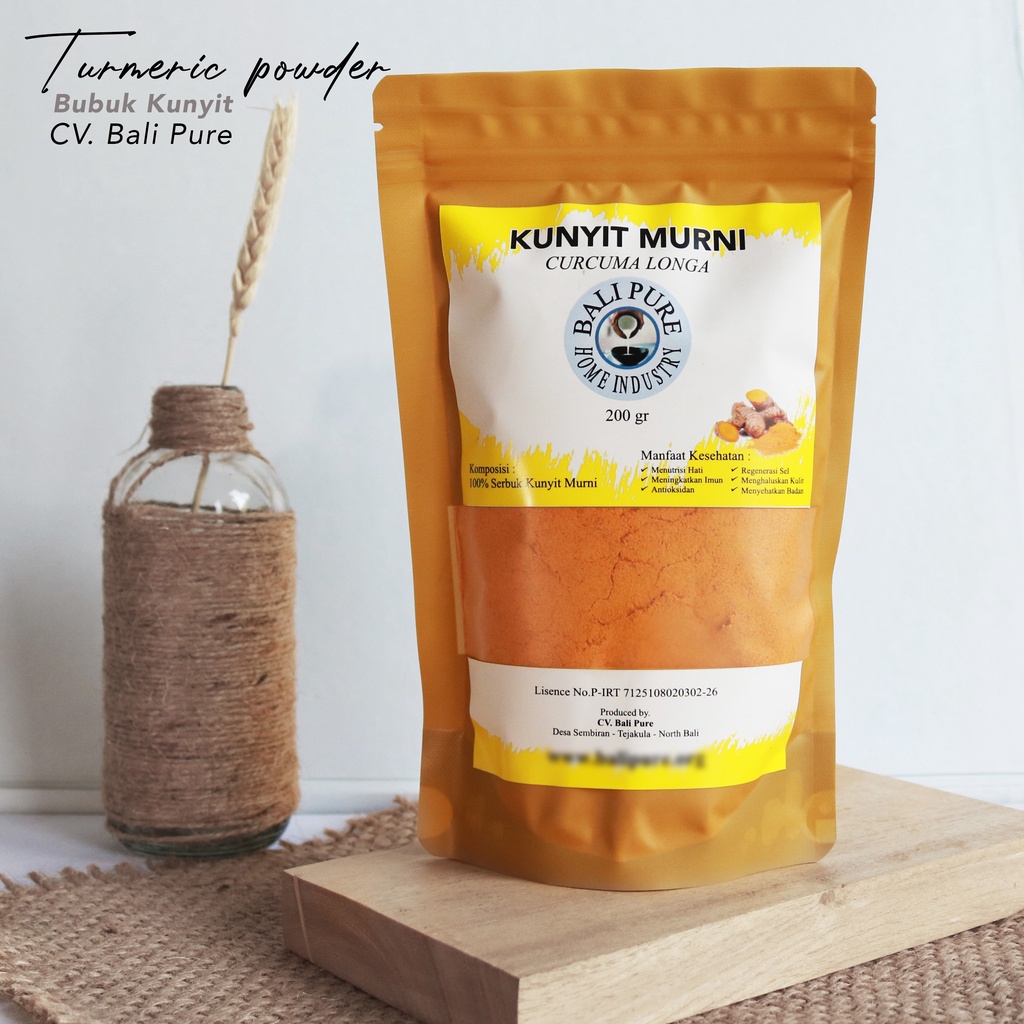 Jual Balipuremart Serbuk Kunyit Murni Bali Pure 200 Gram Shopee