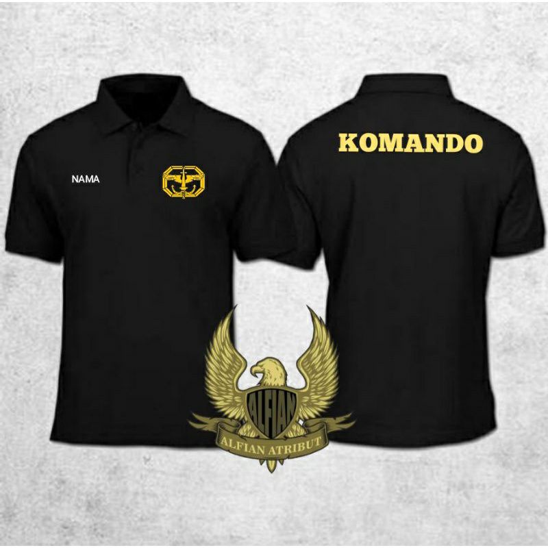 Jual BAJU KERAH POLO KOMANDO KOPASSUS FREE NAMA Shopee Indonesia