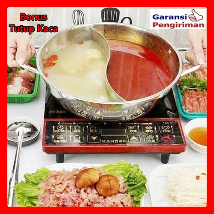 Jual Panci Steamboat Serbaguna Panci Steamboat Shabu Shabu 2 Sekat 30