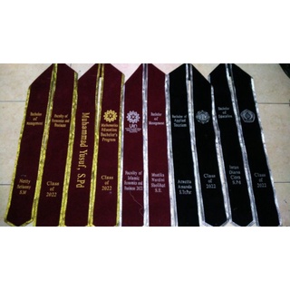 Jual Selempang Wisuda Leher Murah Custom Beludru Baltos Bandung