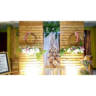 Jual SEWA BACKDROP LAMARAN AKAD KHITANAN RUSTIC Shopee Indonesia