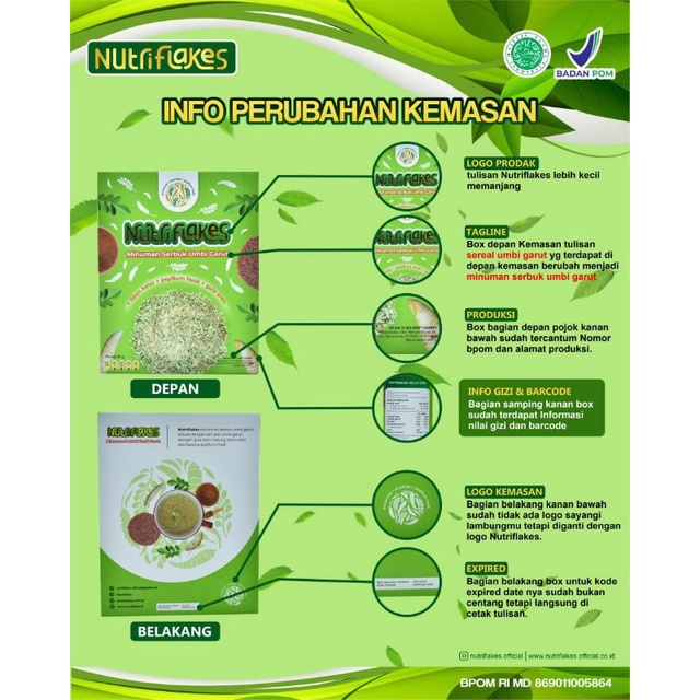 Jual Nutriflakes Sereal Umbi Garut Maag Gerd Asam Lambung Shopee