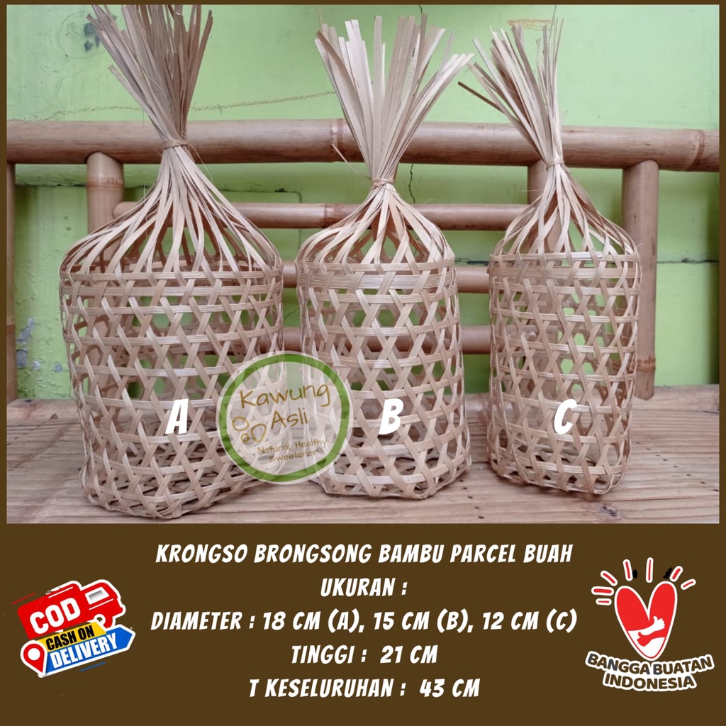 Jual Krongso Brongsong Buah Keranjang Anyaman Bambu Hampers Parcel