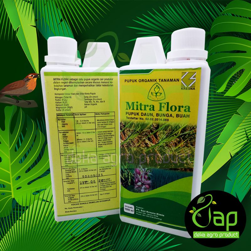 Jual Pupuk Organik Cair Daun Bunga Buah Mitra Flora Liter Indonesia