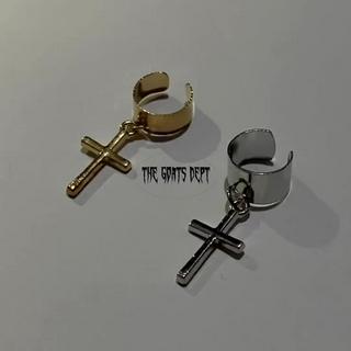 Jual The Goats Dept Fake Cross Earrings Anting Non Tindik Pasti Jepit