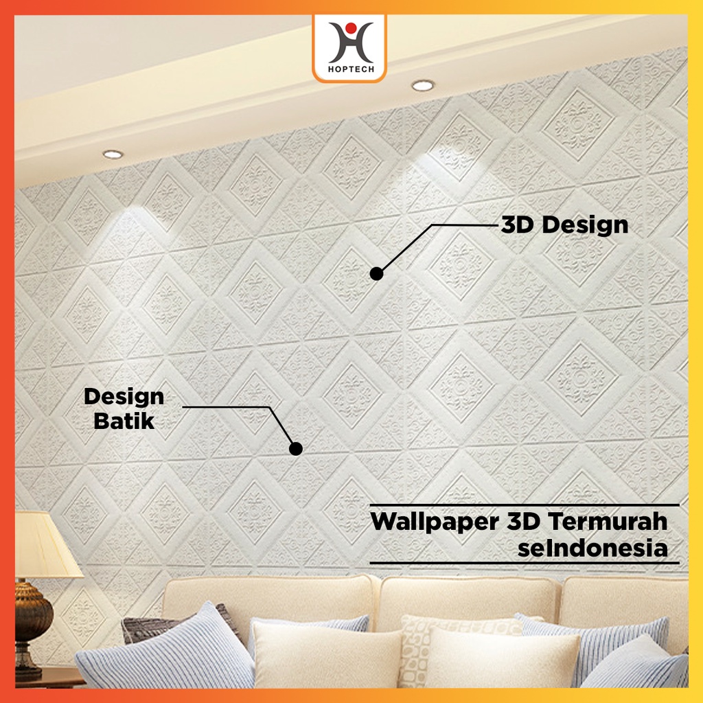 Jual Wallpaper D Foam Wallpaper Dinding D Motif Foam Batik More