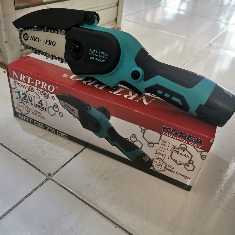 Jual Mesin Chainsaw Cordless Mini Nrt Pro Cs Dc Chain Saw Potong Kayu