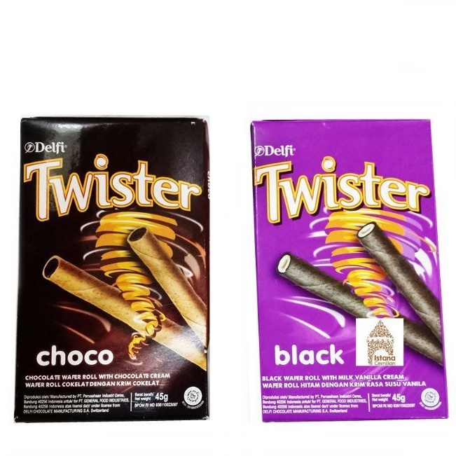 Jual Twister Black Vanilla Dan Chocolate 45gr Shopee Indonesia