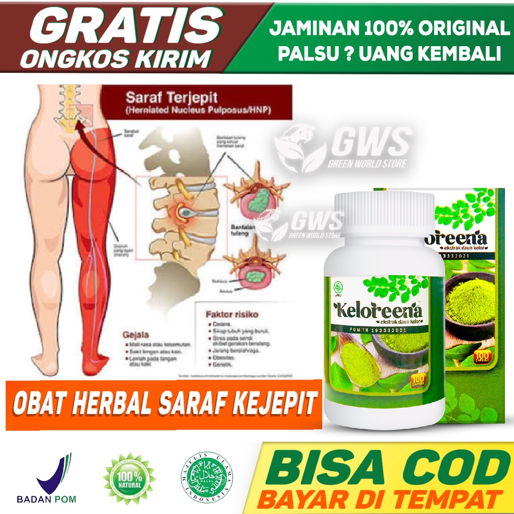 Jual Keloreena Obat Saraf Kejepit Herbal Sarap Syaraf Terjepit