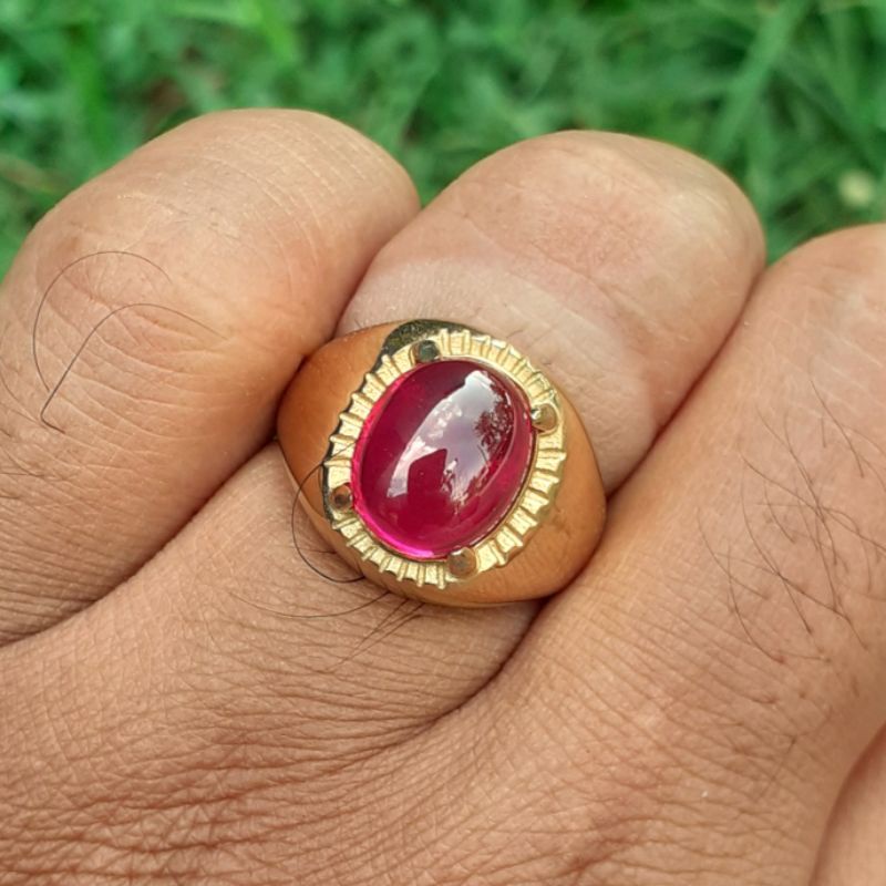 Jual Cincin Batu Merah Siam Asli HQ Ds 9 Mhos Shopee Indonesia