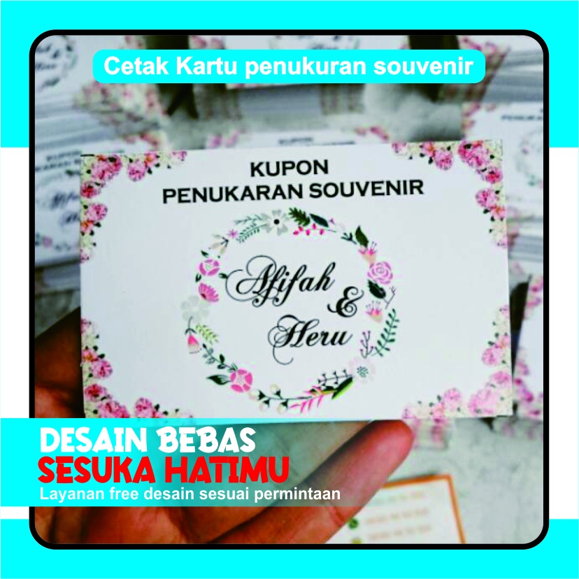 Jual Kartu Penukaran Souvenir Custom Free Desain Shopee Indonesia