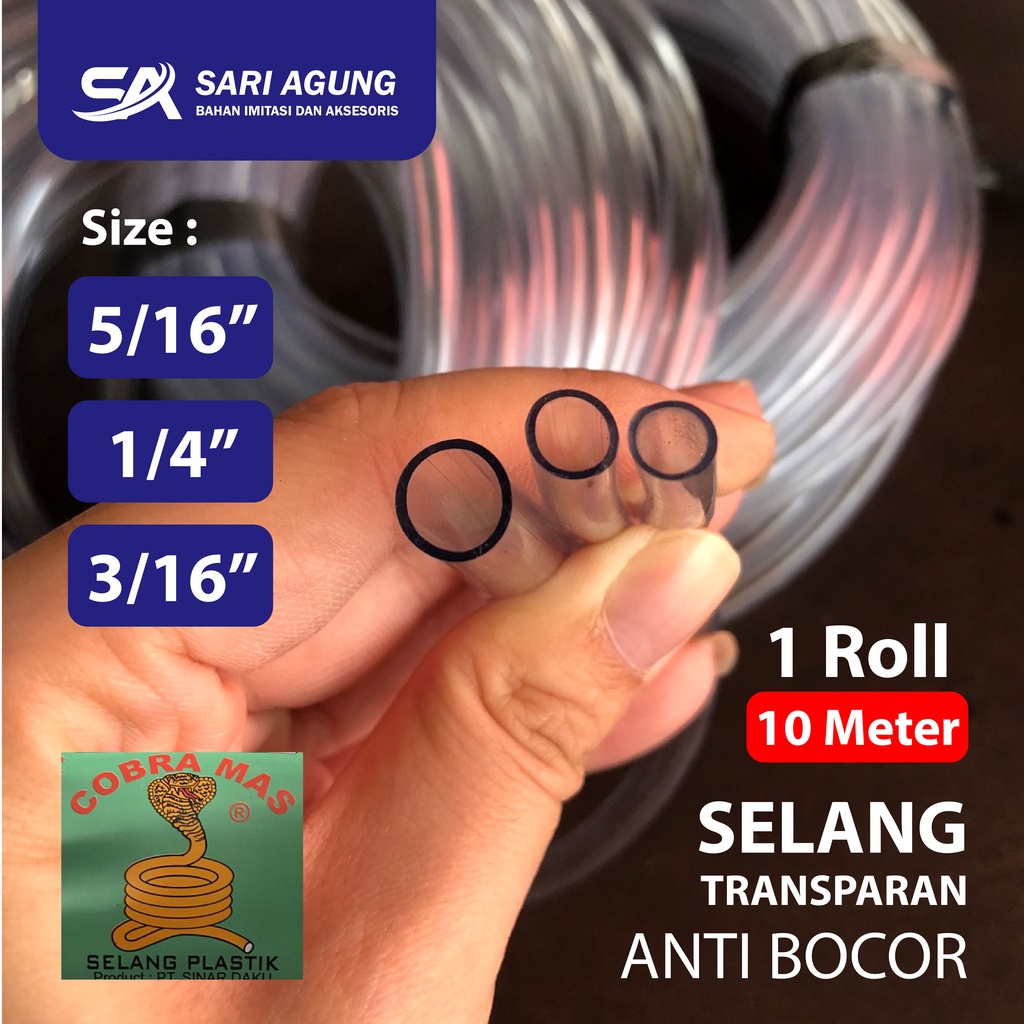 Jual SELANG BENING 10 METER SELANG AIR TRANSPARAN WATERPASS FILTER