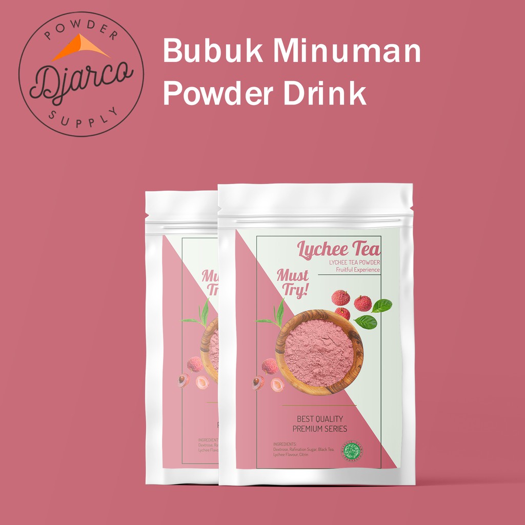 Jual 1000 GRAM 1 KG PREMIUM LYCHEE TEA POWDER DRINK SERBUK BUBUK