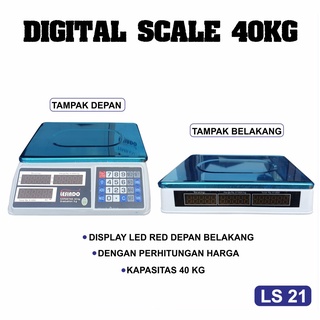 Jual LESINDO Timbangan Buah Digital Scale Double Computing 40KG LS 21