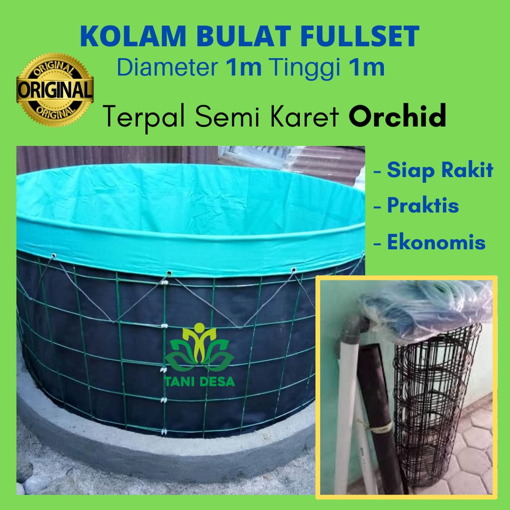 Jual Kolam Terpal Bulat Bioflok Fullset Diameter M Tinggi M Tinggal