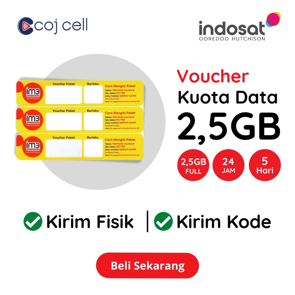 Jual Voucher Kuota Data Indosat Im Gb Hari Indonesia Shopee Indonesia