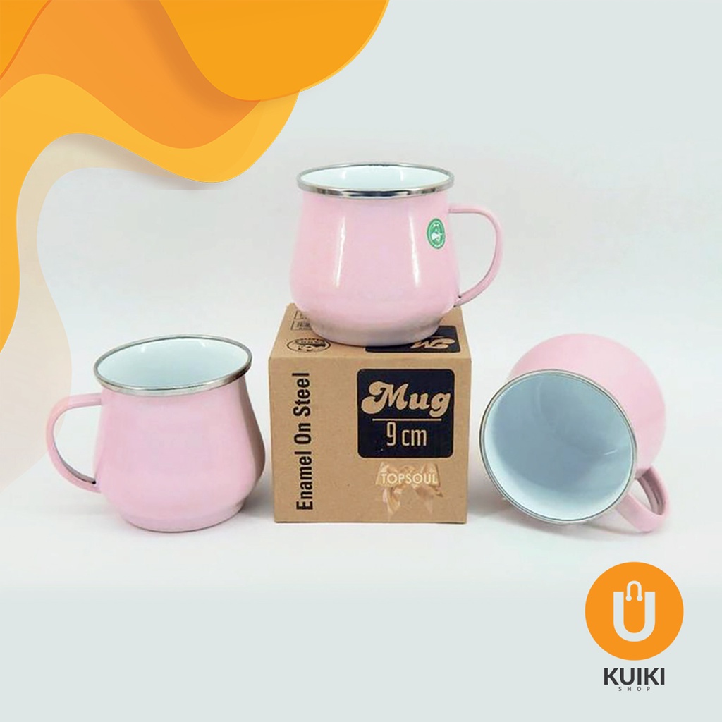 Jual Kuiki Gelas Cangkir Classic Polos Mug Enamel Gelas Seng Cm