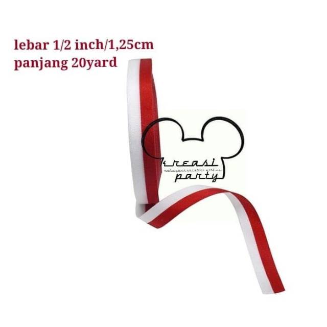 Jual Pita Satin Merah Putih Inch Pita Merah Putih Pita Kain