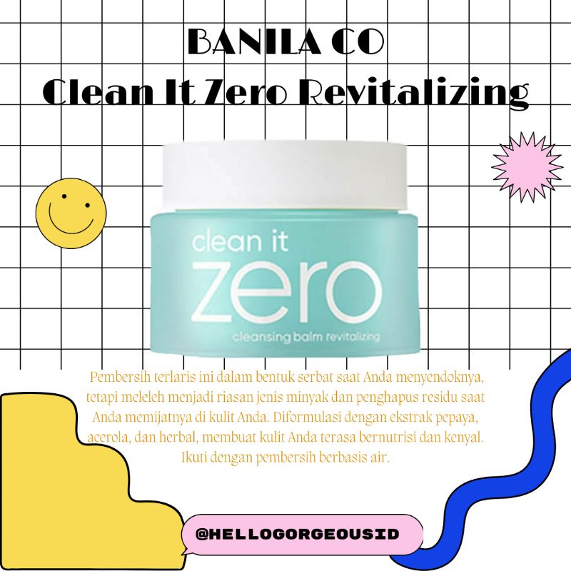 Jual BANILA CO Clean It Zero Revitalizing 100ml Shopee Indonesia