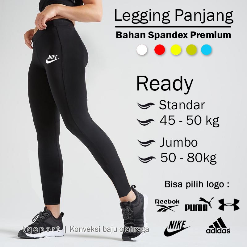 Jual Celana Legging Senam Sport Panjang Standar Bb 45 50 Kg Jumbo