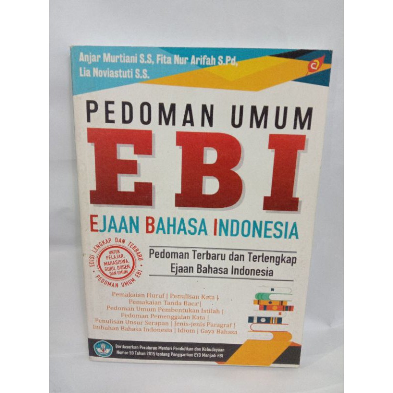 Jual Buku Pedoman Umum Ebi Ejaan Bahasa Indonesia Indonesia Shopee