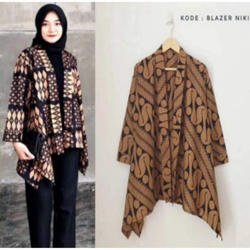 Jual Blezer Outer Batik Blezer Nikita Cardigan Outer Seragam Kantor