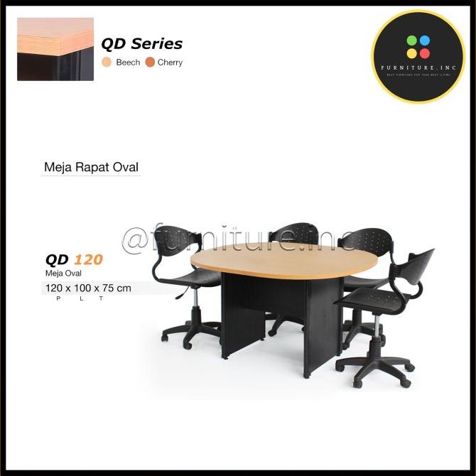 Jual Meja Meeting Meja Rapat Meja Kantor Oval Minimalis Qd120