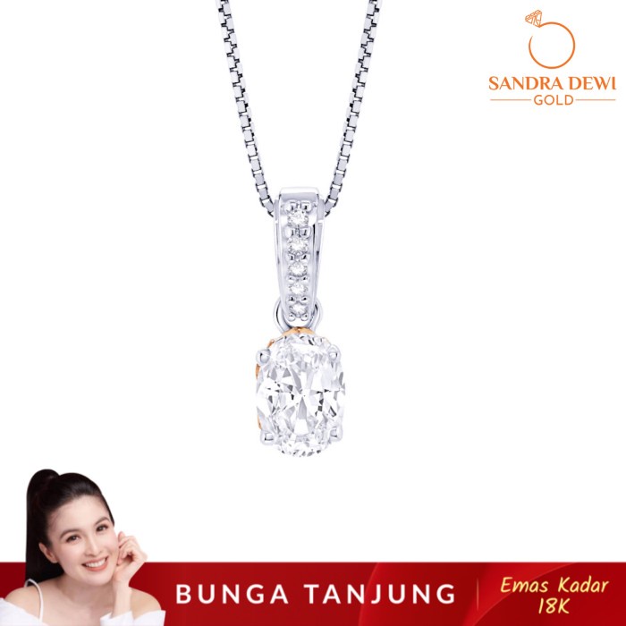 Jual Liontin Princess Crown Sandra Dewi Emas K Bunga Tanjung