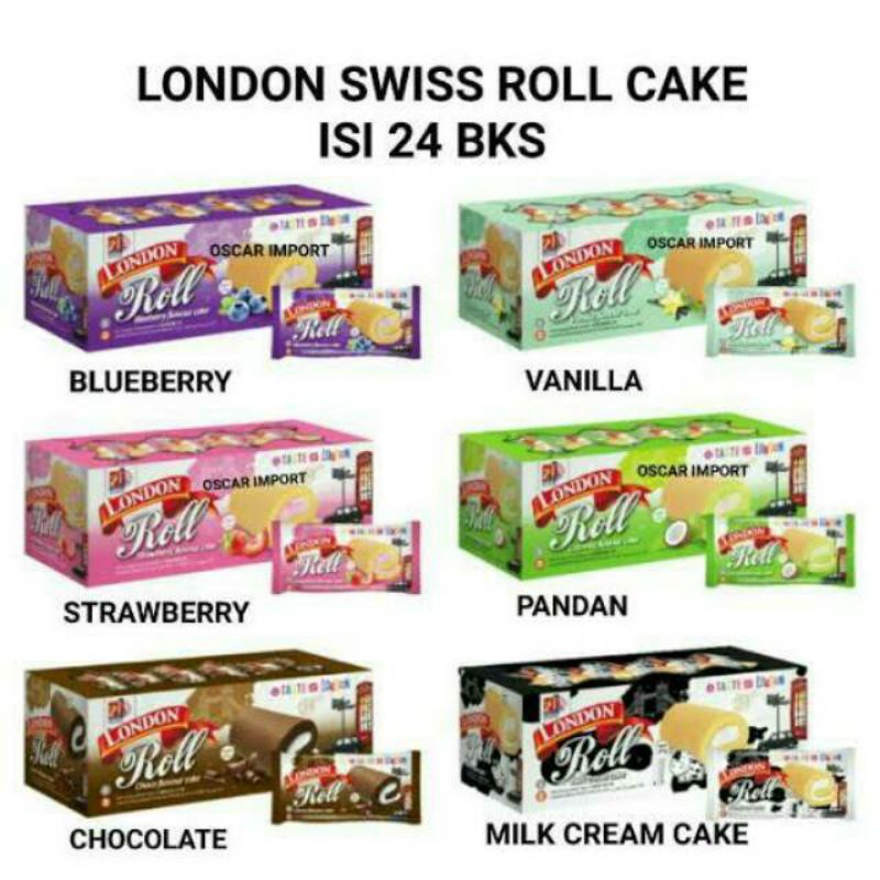 Jual Kue Bolu Roll London Produk Asli Malaysia Shopee Indonesia