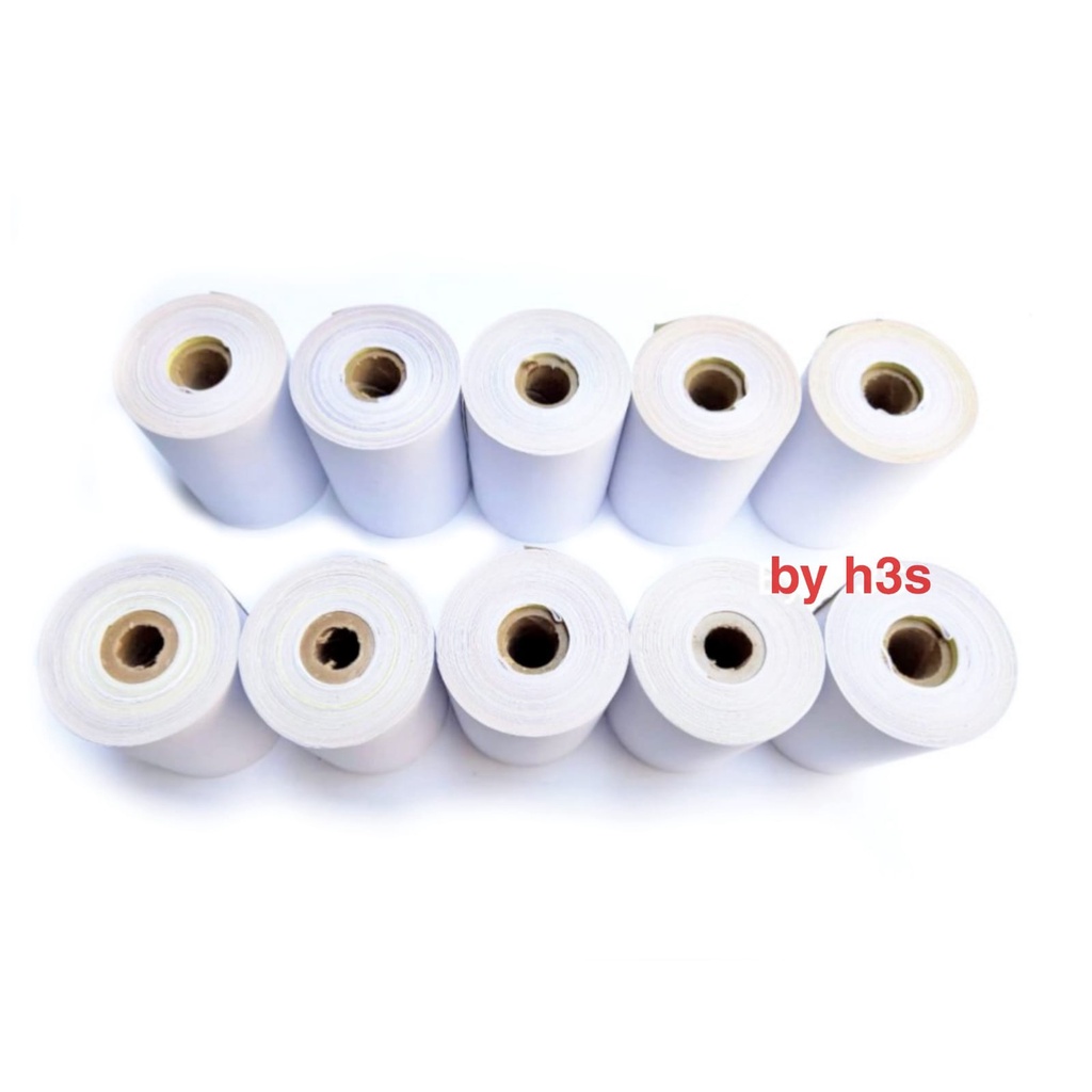 Jual Struk Kertas Kasir NCR 3 Ply Uk 75 X 60 Mm 10 Roll Shopee Indonesia