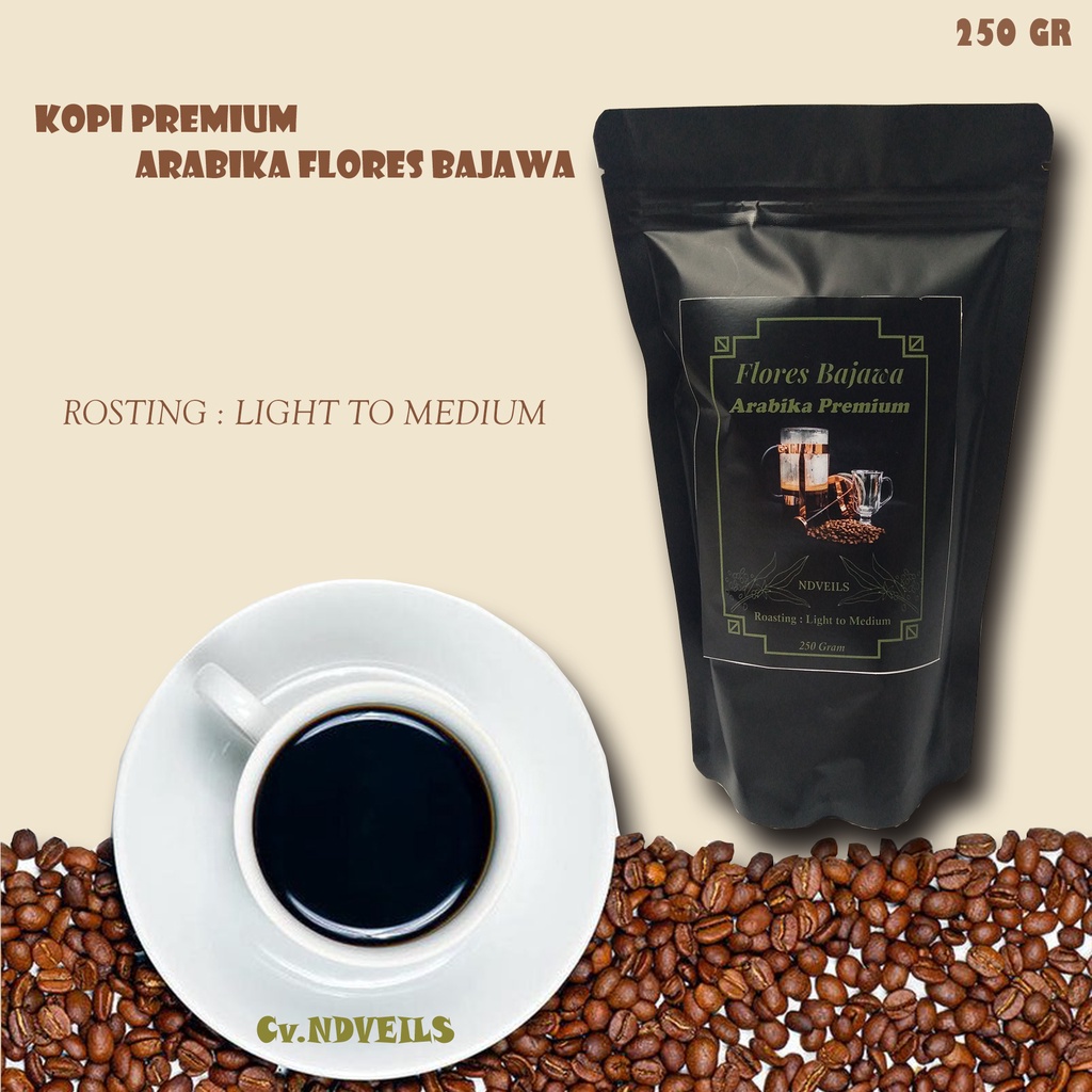 Jual KOPI ARABIKA FLORES BAJAWA NDVEILS 500G BIJI KOPI BUBUK KOPI