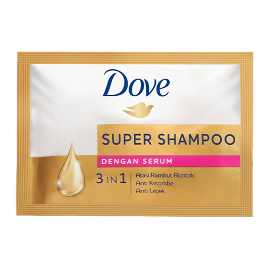 Jual Dove Super Shampo Sampo 3in1 Dengan Serum Netto 8ml Shopee Indonesia