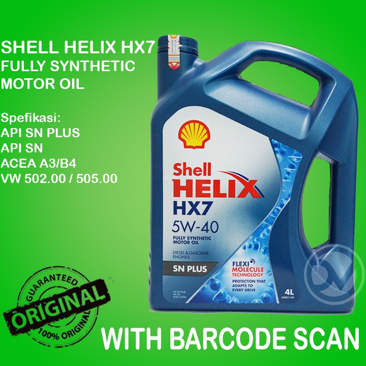 Shell Helix HX7 5W40 4L Shopee Indonesia