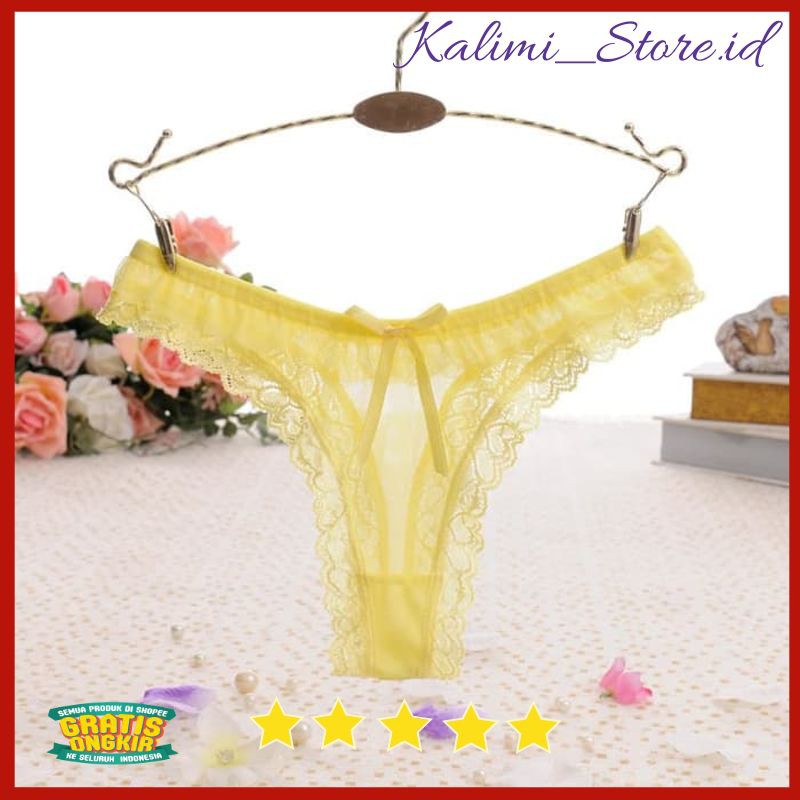 Jual Sexy G String Wanita Lingerie Celana Dalam Bahan Transparan C