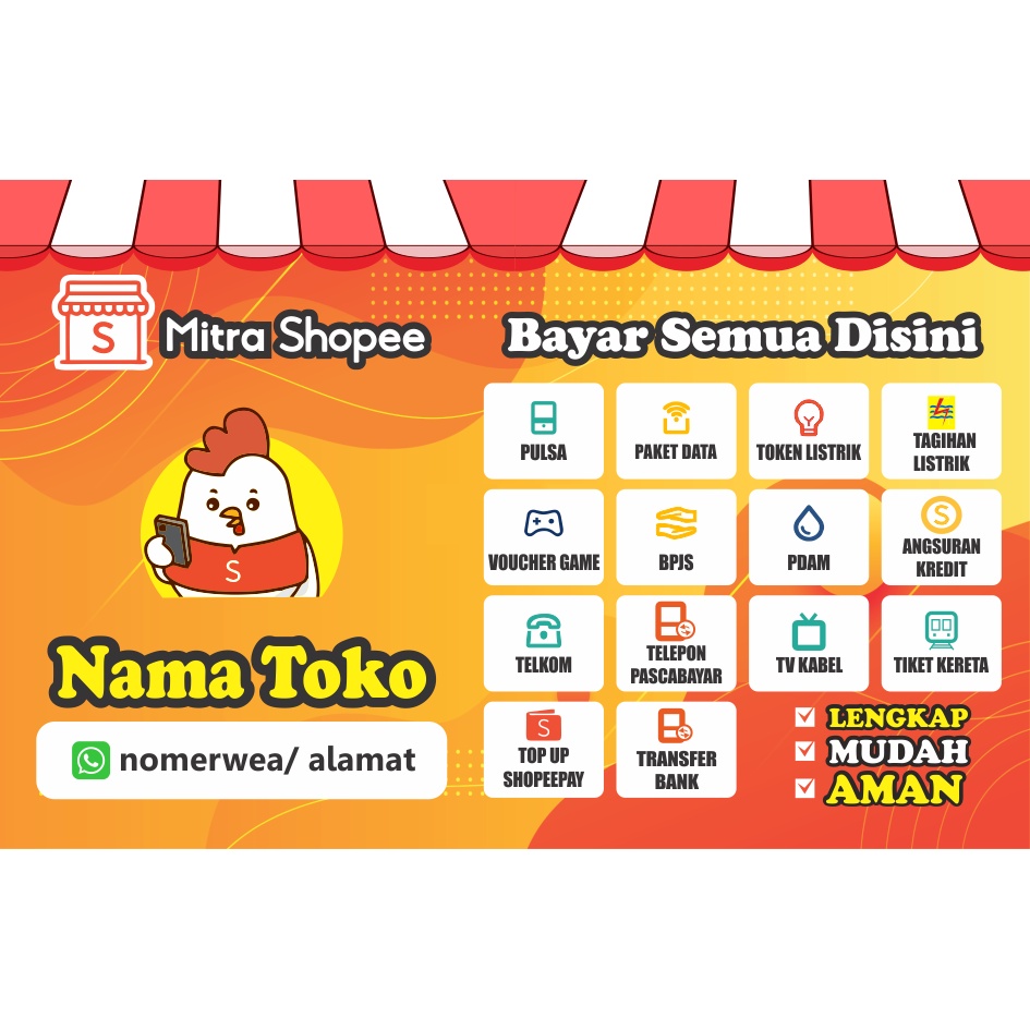 Jual Banner Mitra Shopee Spanduk Mitra Shopee Terbaru Boleh Custom