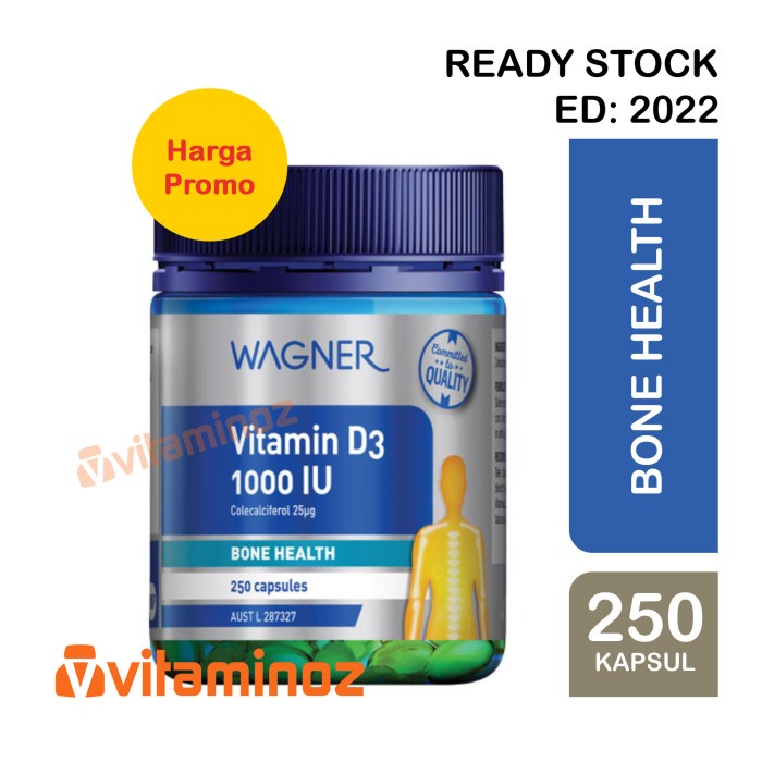 Jual Wagner Vitamin D3 1000 IU 250 Kapsul Indonesia Shopee Indonesia