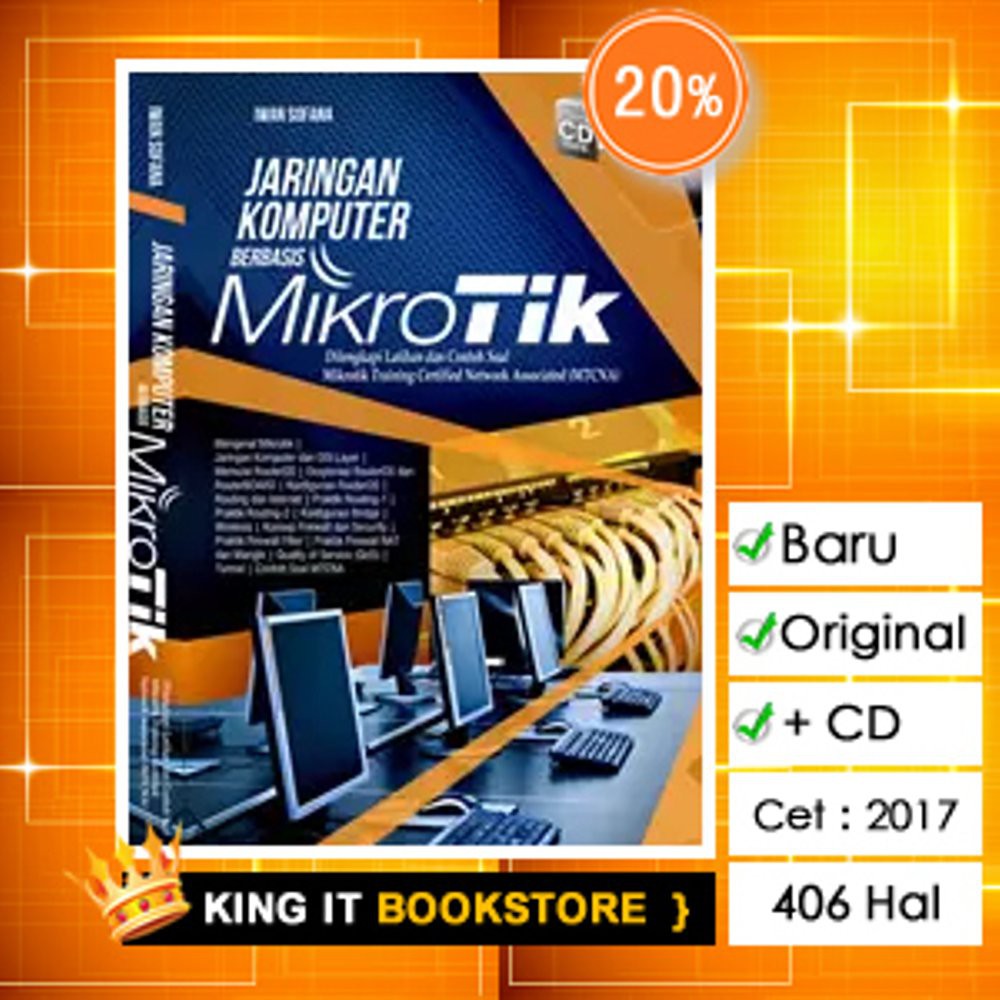 Jual Buku Jaringan Komputer Berbasis Mikrotik Disertai Contoh Soal