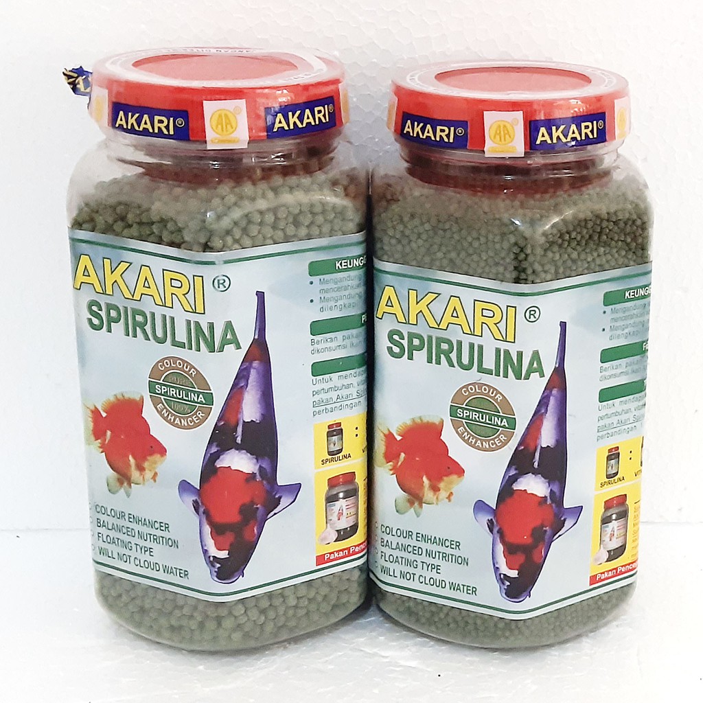 Jual Akari Spirulina Pakan Ikan Hias Koi 300 Gram Murah Shopee Indonesia