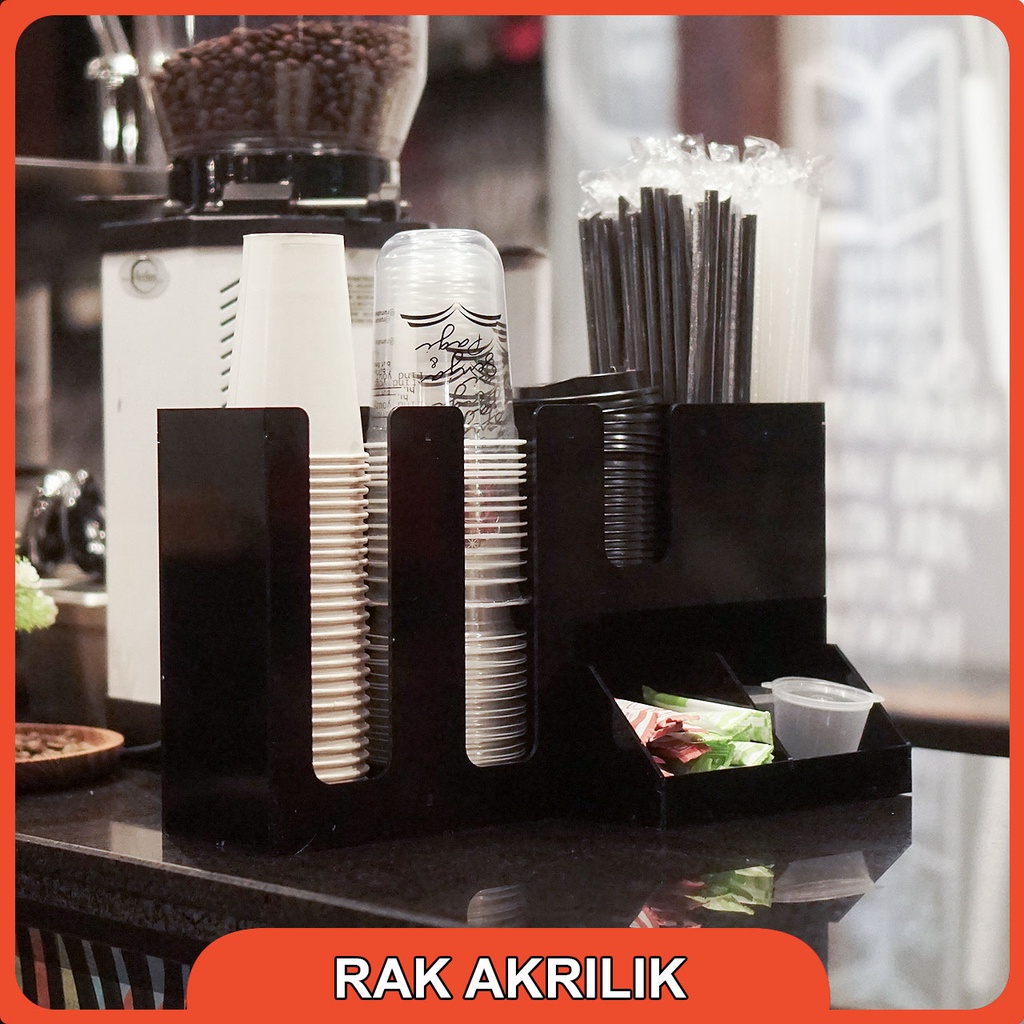 Jual Rak Akrilik Paper Cup Sederhana Complete Model B Indonesia Shopee