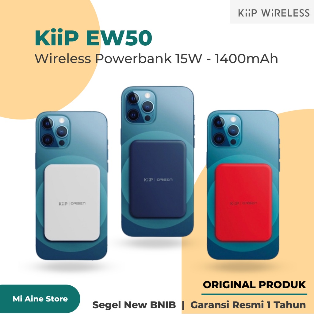 Jual Kiip Wireless EW50 Power Bank Magnetic Magsafe 15W Fast Charging