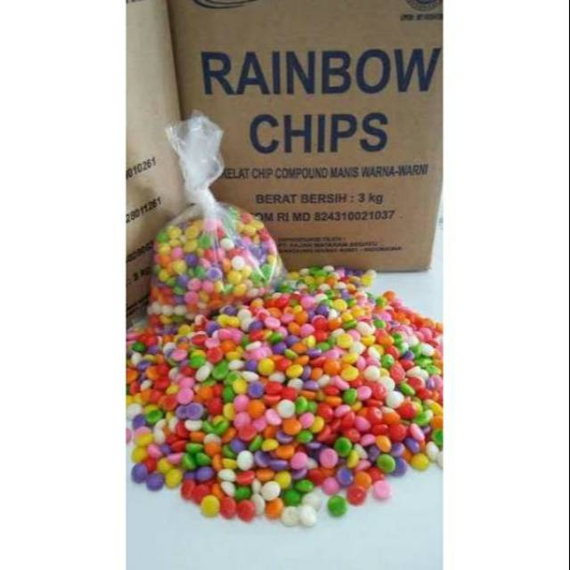 Jual Choco Chips Rainbow Warna Lagie Repack Shopee Indonesia