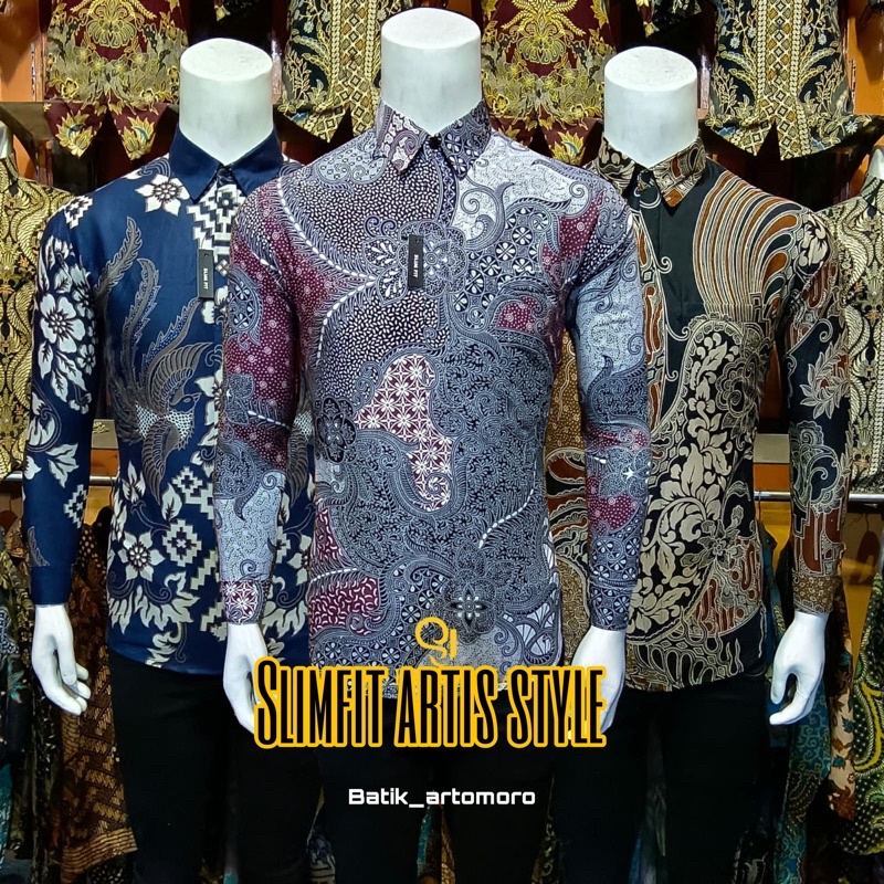 Jual Batik Slim Fit Batik Premium Kemeja Baju Batik Pria Lengan Panjang