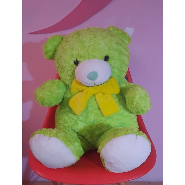 Jual Boneka Bear Pita Boneka Beruang Warna Hijau Bulu Mawar Shopee