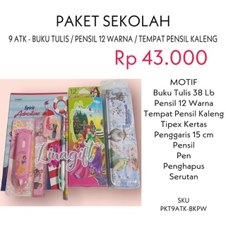 Jual Set Paket Art Alat Tulis Sekolah Lengkap Mewarnai Kado